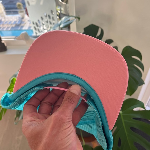 ICECREAM 🍦Royal Trucker Biscay Bay hat NWT teal / pink colorway minty fresh 🍭 - Picture 3 of 9